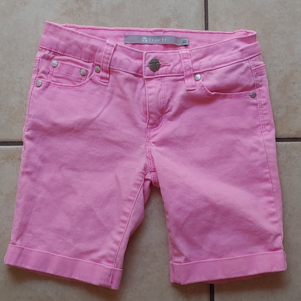 Tractr Girls Stretchy Rolled Cuff Bermuda